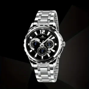 FOURRON Мъжки ежедневен часовник от неръждаема стомана с кварцов механизъм