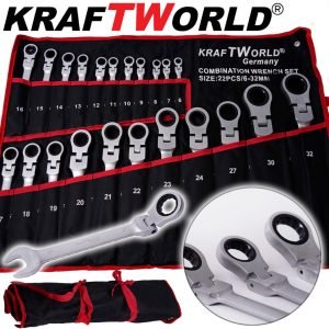 Комплект Тресчотни Ключове 22 Части – 6-32 мм с Чупещо Рамо