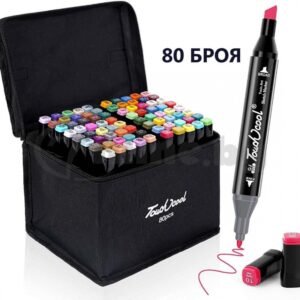 Комплект двойни маркери 80 бр с 2 накрайника