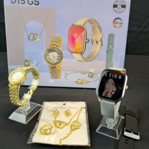Комплект 2бр часовници ,пръстен,обеци,гривна,колие D15 GS