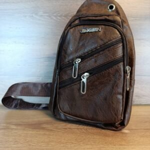 Мъжка чанта за през рамо от PU Кафява