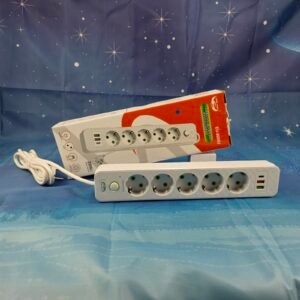 Разклонител 5 гнезда 2 бр usb,Type C 2500W